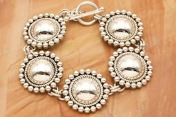 Artie Yellowhorse Rising Sun Sterling Silver Bracelet